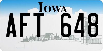 IA license plate AFT648