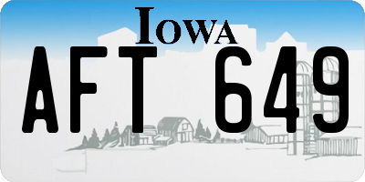IA license plate AFT649