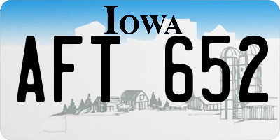 IA license plate AFT652