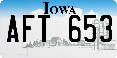 IA license plate AFT653