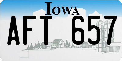 IA license plate AFT657
