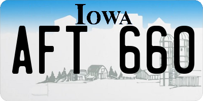 IA license plate AFT660