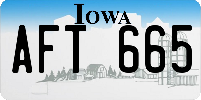 IA license plate AFT665
