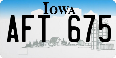 IA license plate AFT675