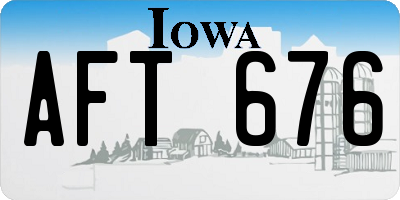 IA license plate AFT676