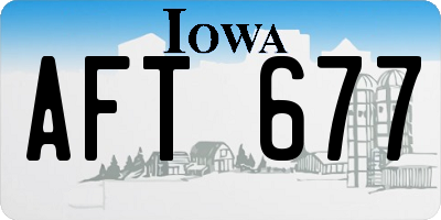 IA license plate AFT677