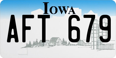 IA license plate AFT679