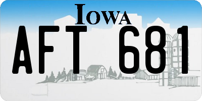 IA license plate AFT681
