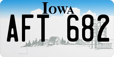 IA license plate AFT682