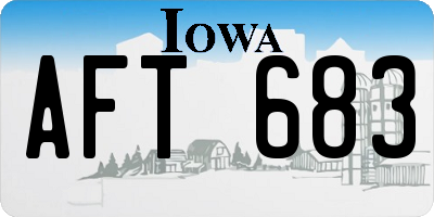 IA license plate AFT683