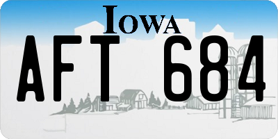 IA license plate AFT684