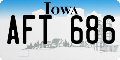 IA license plate AFT686