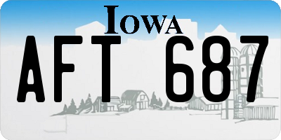IA license plate AFT687