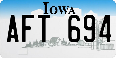 IA license plate AFT694
