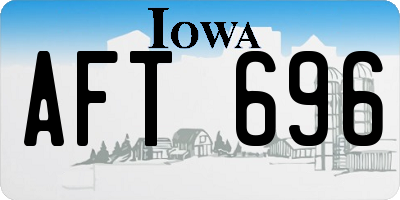 IA license plate AFT696