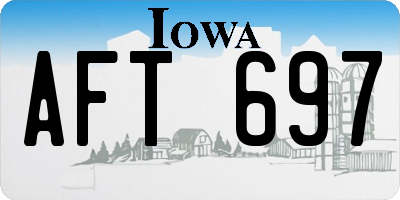IA license plate AFT697