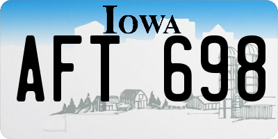 IA license plate AFT698