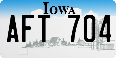 IA license plate AFT704