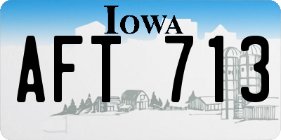 IA license plate AFT713