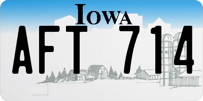 IA license plate AFT714