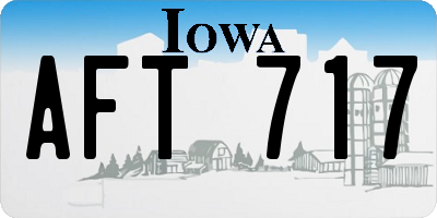 IA license plate AFT717