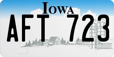 IA license plate AFT723
