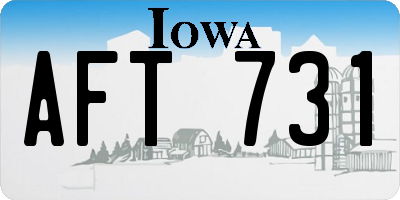 IA license plate AFT731