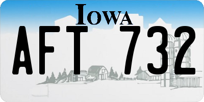 IA license plate AFT732