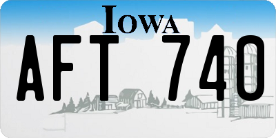 IA license plate AFT740
