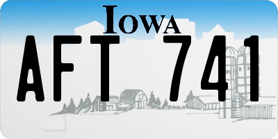IA license plate AFT741