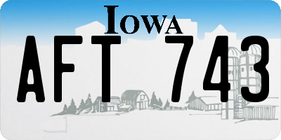 IA license plate AFT743