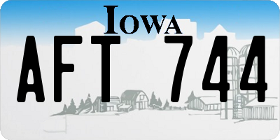 IA license plate AFT744