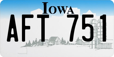 IA license plate AFT751