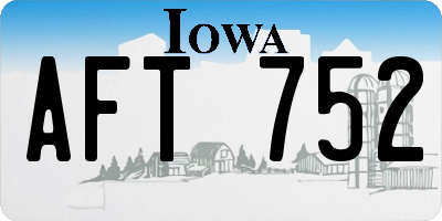 IA license plate AFT752
