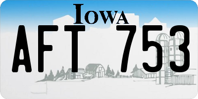 IA license plate AFT753