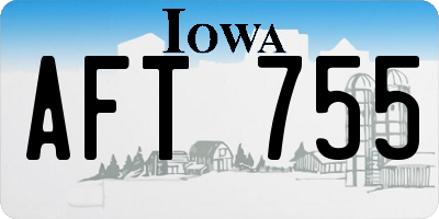 IA license plate AFT755