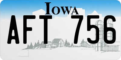 IA license plate AFT756