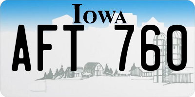 IA license plate AFT760