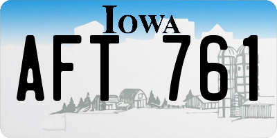 IA license plate AFT761