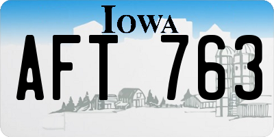 IA license plate AFT763