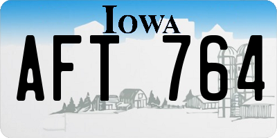 IA license plate AFT764
