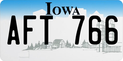 IA license plate AFT766