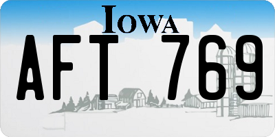 IA license plate AFT769