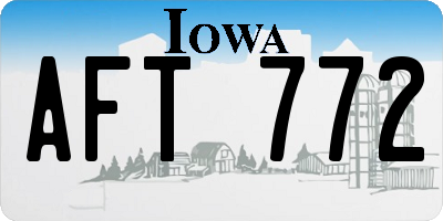 IA license plate AFT772