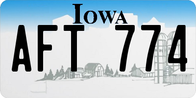 IA license plate AFT774