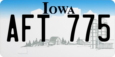 IA license plate AFT775