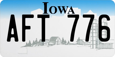 IA license plate AFT776