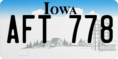IA license plate AFT778