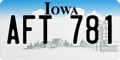 IA license plate AFT781
