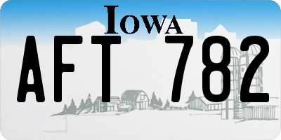 IA license plate AFT782